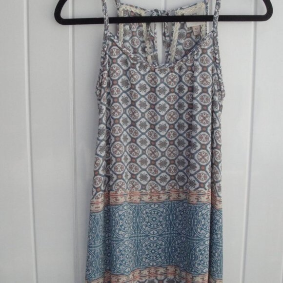 Knox Rose Womens Dress Maxi Long Size XS Sleeveless Tie Neck Boho Bohemian - Picture 4 of 6